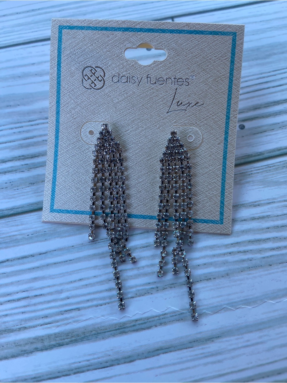 NEW Daisy Fuentes rhinestone earrings